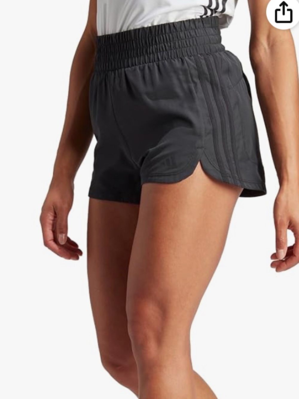 adidas Womens Pacer Training 3-Stripes Shorts